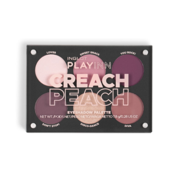 פלטת צלליות - אינגלוט PLAYINN CREACH PEACH EYESHADOW PALETTE | INGLOT