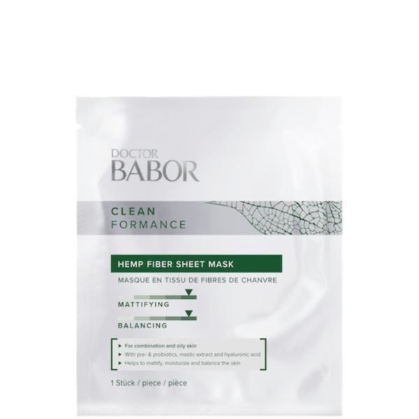 מסיכת בד סיבי קנבוס - ד"ר בבור HEMP FIBER SHEET MASK | DR BABOR