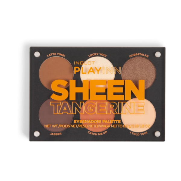 פלטת צלליות - אינגלוט PLAYINN SHEEN TANGERINE EYESHADOW PALETTE | INGLOT