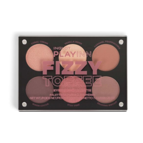 פלטת צלליות - אינגלוט PLAYINN FIZZY TOFFEE EYESHADOW PALETTE | INGLOT