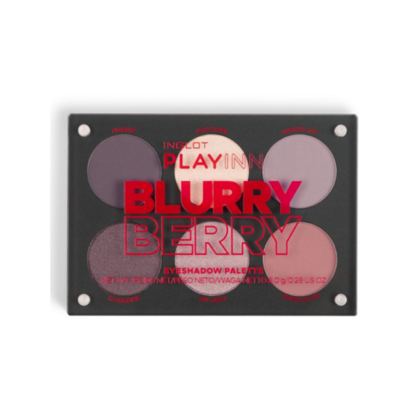 פלטת צלליות - אינגלוט PLAYINN BLURRY BERRY EYESHADOW PALETTE | INGLOT