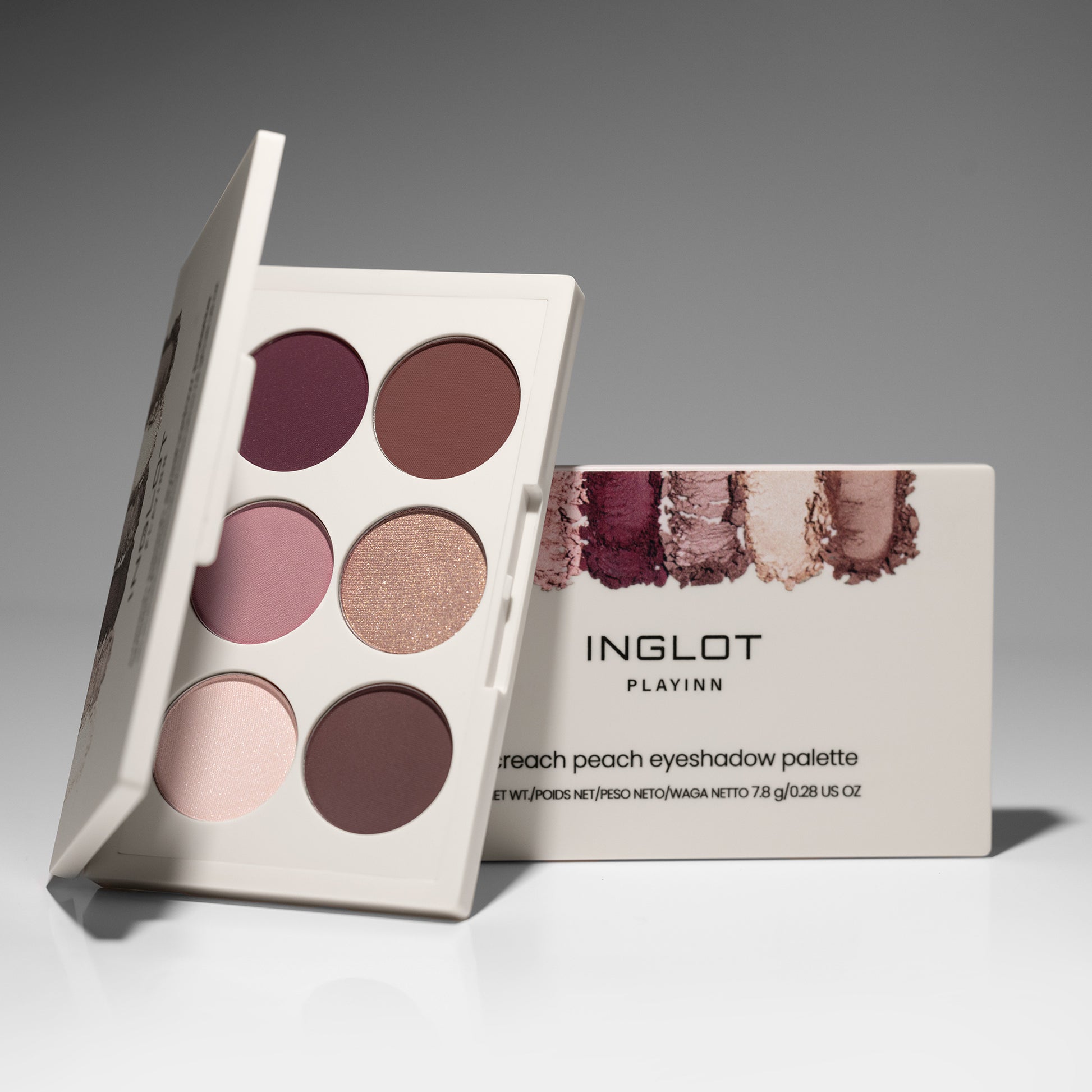 פלטת צלליות – אינגלוט PLAYINN CREACH PEACH EYESHADOW PALETTE WHITE | INGLOT – תמונה 2